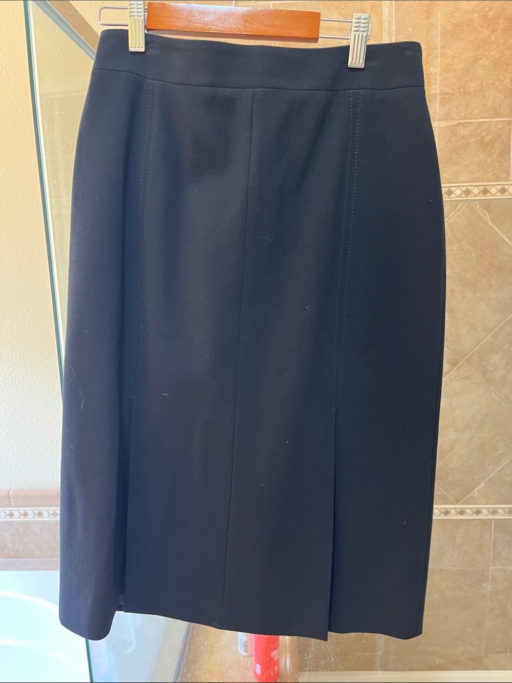 Alexander McQueen Black Tailored Pencil Skirt